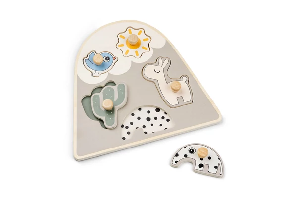 Done by Deer Peg puzzle - Lalee homokszínű